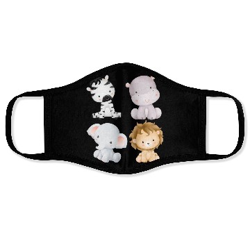 Discover Baby Zebra, Hippo, Elephant, Lion Face Masks