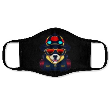 Discover Firefighter Dog Face Masks
