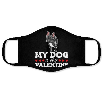 Discover My Dog Is My Valentine Date Cute Doggy Face Masks