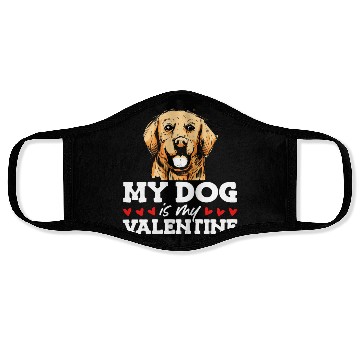 Discover My Dog Is My Valentine Date Cute Doggy Face Masks