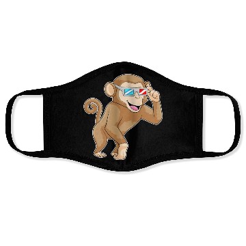 Discover Monkey With Glasses Funny Animal Face Masks
