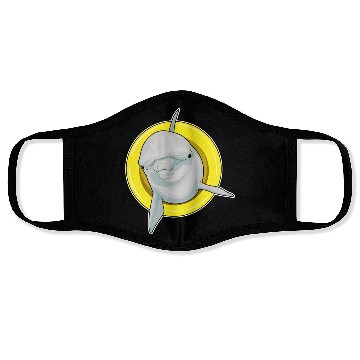 Discover Dolphin Swimming Lifebuoy Face Masks