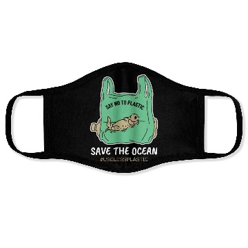 Discover Save The Ocean Seal Save The Earth Environment Face Masks