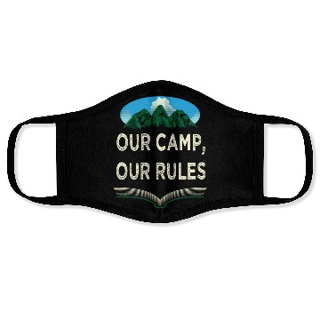Discover Our Camp Our Rules Summer Wildlife Tropical Outdoo Face Masks