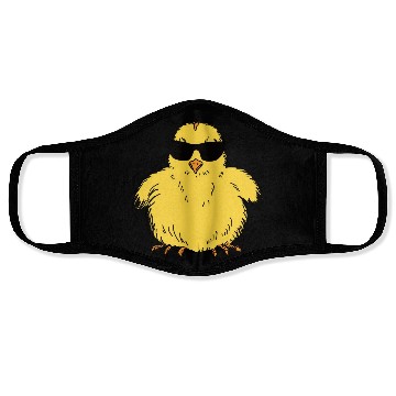 Discover Easter Chick with Sunglasses Face Masks
