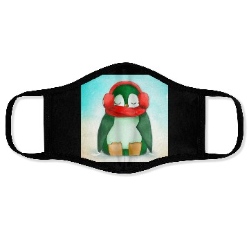 Discover Sleepy Penguin Taking a Nap Face Masks
