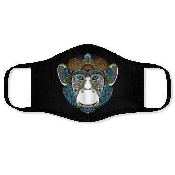 Discover Hipster Monkey Colorful Face Masks