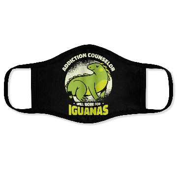 Discover Iguana Lizard Addiction Reptile Iguana Lover Face Masks