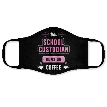 Discover Coffee and Cleaning Janitor School Custodian Face Masks