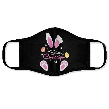 Discover Easter Sunday Bunny School Custodian Face Masks