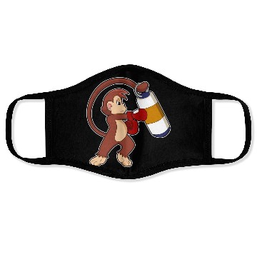 Discover Monkey At Boxing With Punching Bag Face Masks