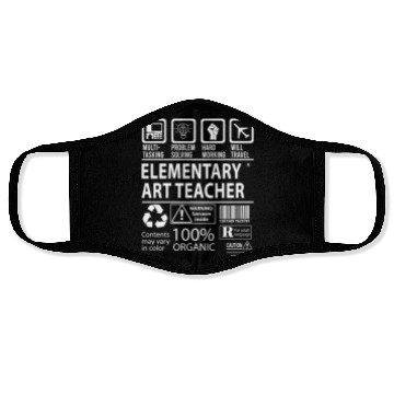 Discover Elementary Art Teacher Face Masks - Multitasking Job