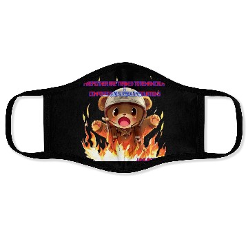Discover Stay Calm FireFighter Bear Face Masks