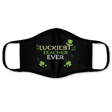 Discover Luckiest Teacher Ever Face Masks