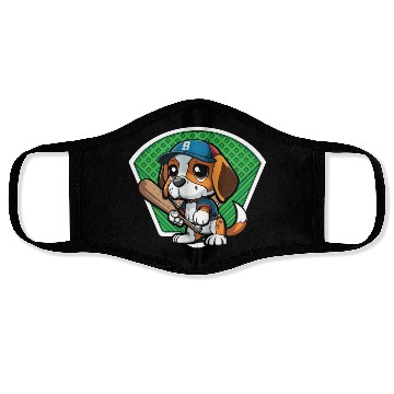 Discover Baseball Dog Baseball Player Baseball Coach Face Masks