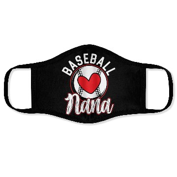Discover Baseball Nana Baseball Grandma Baseball Fan Face Masks