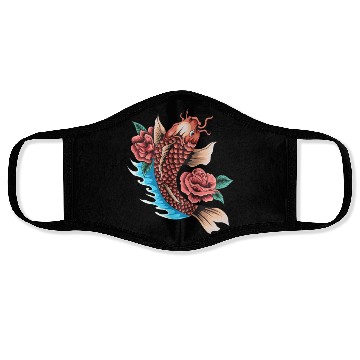 Discover Koi Fish and Roses Face Masks