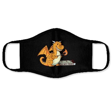 Discover Funny Dragon Playing With Matches Irony Face Masks