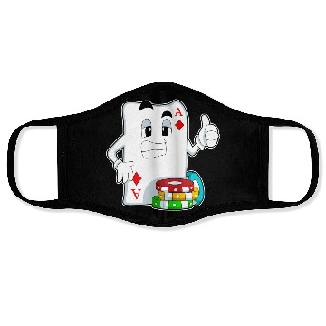 Discover Poker Card With Poker Chips Face Masks