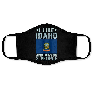 Discover Idaho Flag US State Face Masks