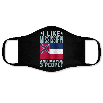 Discover Mississippi Flag US State Face Masks
