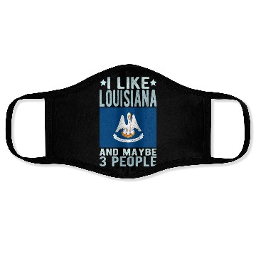 Discover Louisiana Flag US State Face Masks