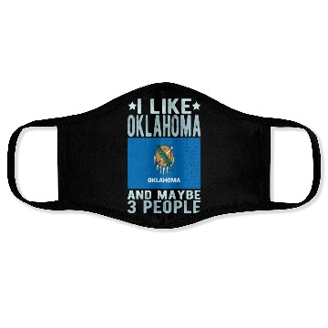 Discover Oklahoma Flag US State Face Masks