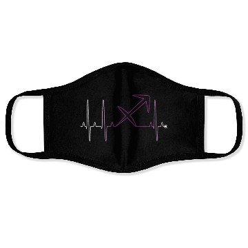Discover Sagittarius Heartbeat Face Masks