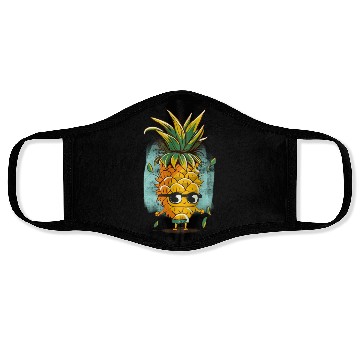 Discover Cute pineapple sunglasses Face Masks