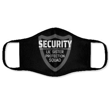 Discover Security Lil' Sister Protection Squad Big Brother Face Masks