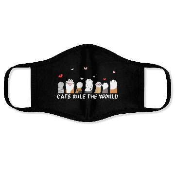 Discover cats rule the world Face Masks