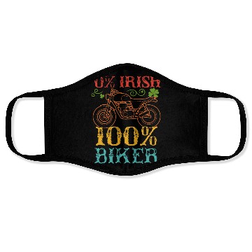 Discover 0% Irish 100% Biker Face Masks