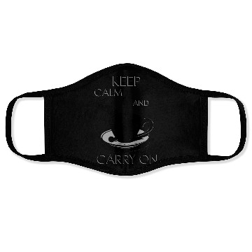 Discover keep calm and carry on Face Masks