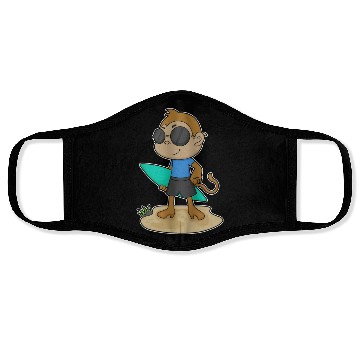 Discover Monkey Surfer Surfboard Face Masks