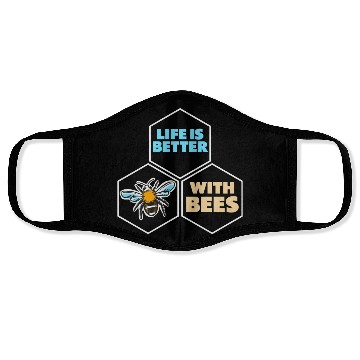 Discover Beekeeper Bees Insects Flowers Bee Lover Plants Face Masks