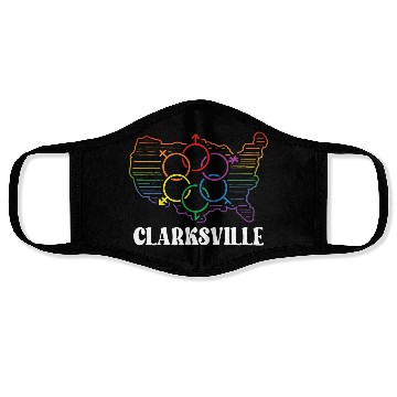 Discover Clarksville Pride Month Pride Flag LGBT Community Face Masks