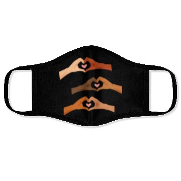 Discover Watercolor Multi Hands Making Hearts Face Masks