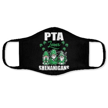 Discover PTA Loves Shenanigans Irish St. Patricks Day Face Masks