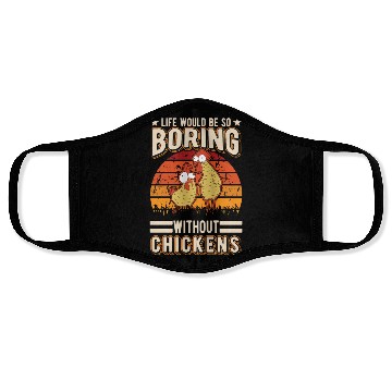 Discover Chickens Chicken Farm Farmer Face Masks