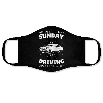 Discover Lazy Sunday Car Driving Face Masks