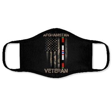 Discover Afghanistan Veteran American US Flag Proud Army Mi Face Masks
