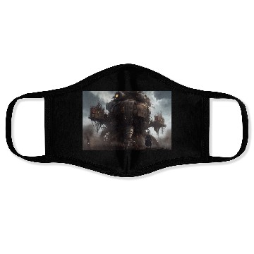 Discover Dangerous Crab like Steampunk machine abstract Face Masks