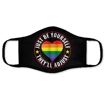 Discover LGBT Lesbian Gay Pride Be Yourself They'll Adjust Face Masks