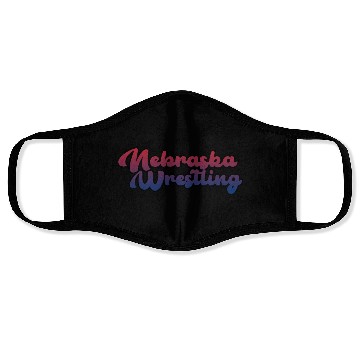 Discover Nebraska Wrestling (USA Colors) Face Masks