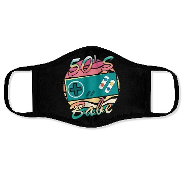 Discover Gamer Girl Babe Retro 50s 1950 Face Masks
