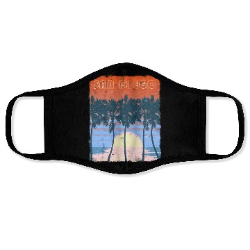 Discover San Diego Beach Family Vacation Keepsake Face Masks
