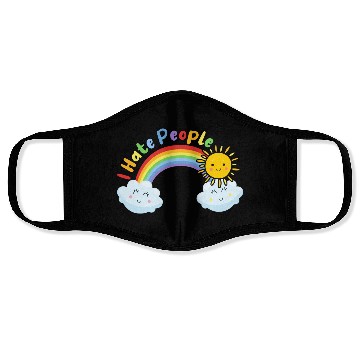 Discover Cute Sun And Cloud I Hate People Face Masks