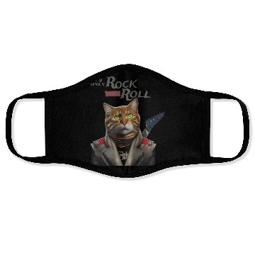 Discover Only Rock and Roll Cat Face Masks
