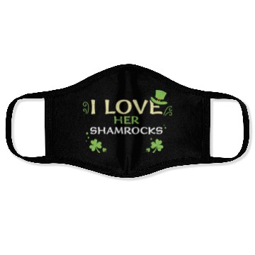 Discover I Love Her Shamrocks Face Masks