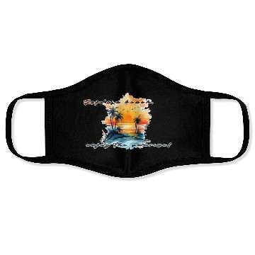 Discover Lifes A Beach Enjoy The Sunrise Face Masks